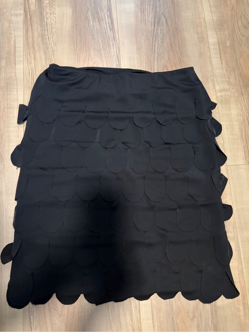 JS Collections Black Scalloped Petal skirt